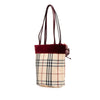 Burberry Velvet Trimmed House Check Canvas Tote Secondhand