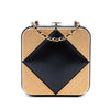 Chanel CC Lambskin and Metal Square Clutch with Chain Secondhand