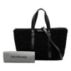 Balenciaga Small Shearling and Leather Barbes East West Shopper Tote Secondhand
