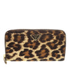 Prada Pony Hair Leopard Print Zip Around Wallet Secondhand