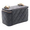 Chanel Quilted Caviar CC Vanity Case With Chain Secondhand