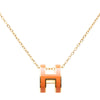 Secondhand Hermès Gold Plated Enamel Pop H Pendant Necklace