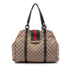 Gucci GG Canvas Web New Ladies Tote Secondhand