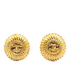 Secondhand Chanel Gold Plated CC Round Clip On Earrings