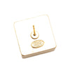 Chanel Gold Plated Square CC Mirror Push Back Earrings Secondhand