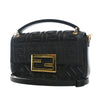 Fendi Zucca Embossed Leather Baguette Phone Pouch Satchel Secondhand