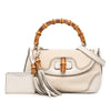 Secondhand Gucci Medium GG Canvas New Bamboo Satchel