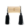 Secondhand Saint Laurent Ribbed Acrylic Lambskin Fringe Monogram Opium Box Bag