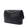 Chanel Jumbo Classic Chevron Lambskin Double Stitch Single Flap Secondhand