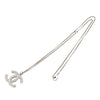 Chanel Silver Plated Crystal CC Logo Pendant Necklace Secondhand