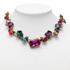 Miu Miu Gold Plated Strass Stone and Leather Choker Necklace Secondhand