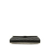 Saint Laurent Bicolor Grain De Poudre Chevron Monogram Envelope Chain Wallet Secondhand