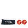 Chanel CC Gold Plated Enamel Button Clip on Earrings Secondhand