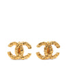 Chanel CC Gold Plated Lava Clip On Earrings Secondhand