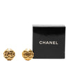 Secondhand Chanel CC Gold Plated Round Clip On Earrings