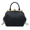 Chanel Paris Rome Quilted Calfskin Colosseum Lock Frame Bowling Bag Secondhand