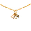 Dior Gold Plated Logo Pendant Necklace Secondhand