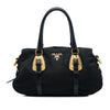 Prada Soft Calf Trimmed Tessuto Satchel Secondhand