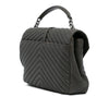 Saint Laurent Large Chevron Sheepskin Monogram College Bag Secondhand