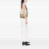 Fendi Sarah Coleman Zucca Embroidered Canvas Fish Eye Vertigo Baguette Satchel Secondhand