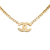 Chanel CC Gold Plated Strass Pendant Necklace Secondhand