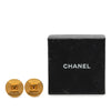 Chanel CC Gold Plated Button Clip On Earrings Secondhand