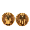 Secondhand Chanel CC Gold Plated Woven Round Clip On Earrings