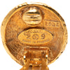 Secondhand Chanel CC Gold Plated Woven Round Clip On Earrings