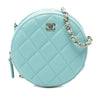 Chanel CC Quilted Caviar Round Clutch With Chain Secondhand
