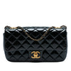 Chanel Paris-Salzburg Medium Patent Goatskin CC Eyelet Flap Secondhand