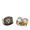 Chanel Gold Plated Strass and Faux Pearl Double CC Drop Push Back Earrings Secondhand