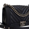 Chanel Old Medium Chevron Lambskin Boy Flap Secondhand