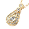 Dior Gold Plated Strass Teardrop Pendant Necklace Secondhand