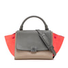 Celine Small Tricolor Leather Trapeze Satchel Secondhand