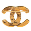 Chanel CC Gold Plated Quilted Diamond  Brooch Secondhand