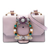 Secondhand Miu Miu Goatskin Madras Soft Calf Crystal Embellished Crossbody