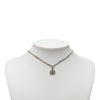 Chanel CC Brass and Enamel Crystal Pendant Necklace Secondhand