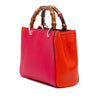 Gucci Small Bicolor Calfskin Bamboo Shopper Satchel Secondhand