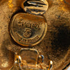 Chanel Gold Plated Logo Clip On Earrings Secondhand