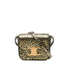 Celine Mini Metallic Calfskin Leopard Print Triomphe Crossbody Secondhand