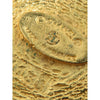 Chanel CC Gold Plated Round Pin Brooch Secondhand