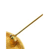 Chanel CC Gold Plated Round Pin Brooch Secondhand