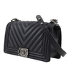 Chanel Old Medium Chevron Calfskin Boy Flap Secondhand