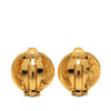 Chanel Gold Plated 31 Rue Cambon Round Clip On Earrings Secondhand