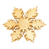 Chanel CC Gold Plated Snowflake Brooch Secondhand