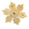 Chanel CC Gold Plated Snowflake Brooch Secondhand