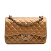 Chanel Jumbo Classic Metallic Patent Double Flap Secondhand