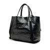 Gucci Medium Shearling Trimmed Patent Soho Cellarius Tote Secondhand