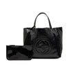 Gucci Medium Shearling Trimmed Patent Soho Cellarius Tote Secondhand