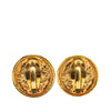 Chanel Gold Plated Faux Pearl Clip on Earrings Secondhand
